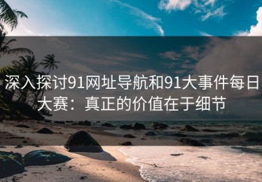 深入探讨91网址导航和91大事件每日大赛：真正的价值在于细节