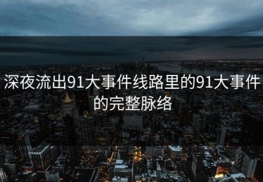 深夜流出91大事件线路里的91大事件的完整脉络