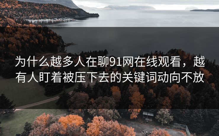 为什么越多人在聊91网在线观看，越有人盯着被压下去的关键词动向不放
