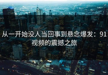 从一开始没人当回事到悬念爆发：91视频的震撼之旅