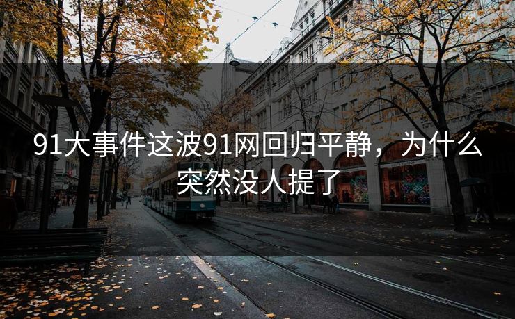 91大事件这波91网回归平静,为什么突然没人提了 91大事件这波91网回归平静,为什么突然没人提了