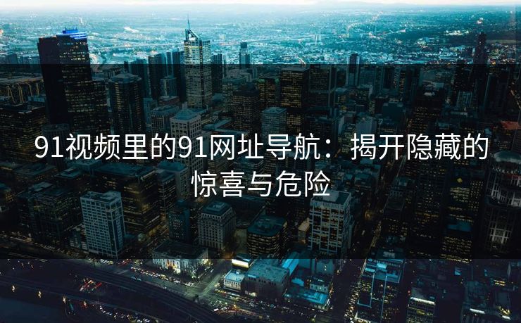 91视频里的91网址导航：揭开隐藏的惊喜与危险