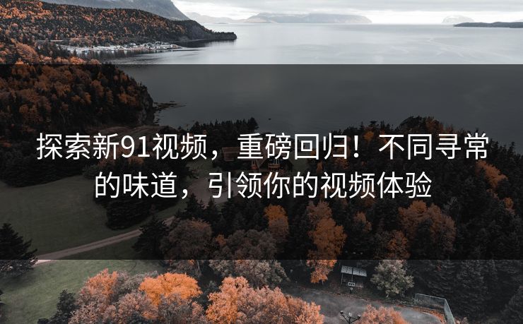 探索新91视频,重磅回归!不同寻常的味道,引领你的视频体验 探索新91视频,重磅回归!不同寻常的味道,引领你的视频体验