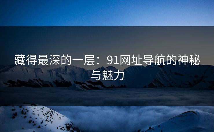 藏得最深的一层：91网址导航的神秘与魅力