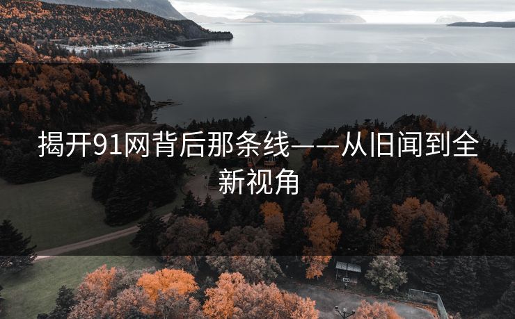 揭开91网背后那条线——从旧闻到全新视角